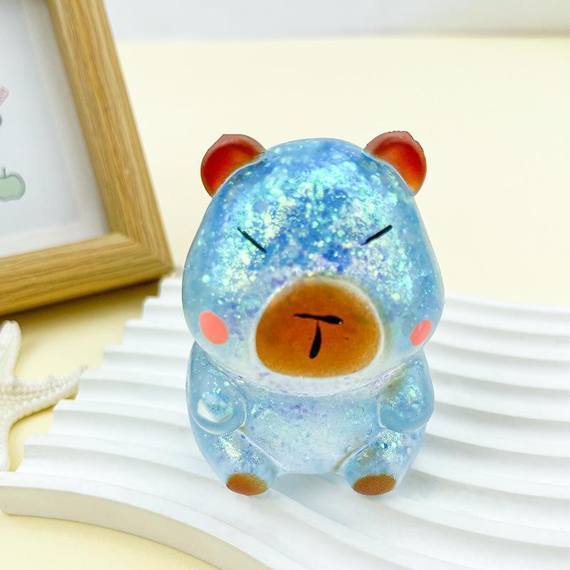 

Capybara Turtle Sparkling Relaxation Plaything Plush Cute Animal Stress Relief Slow Rebound Squeeze Toy For Adults And Children Gifts