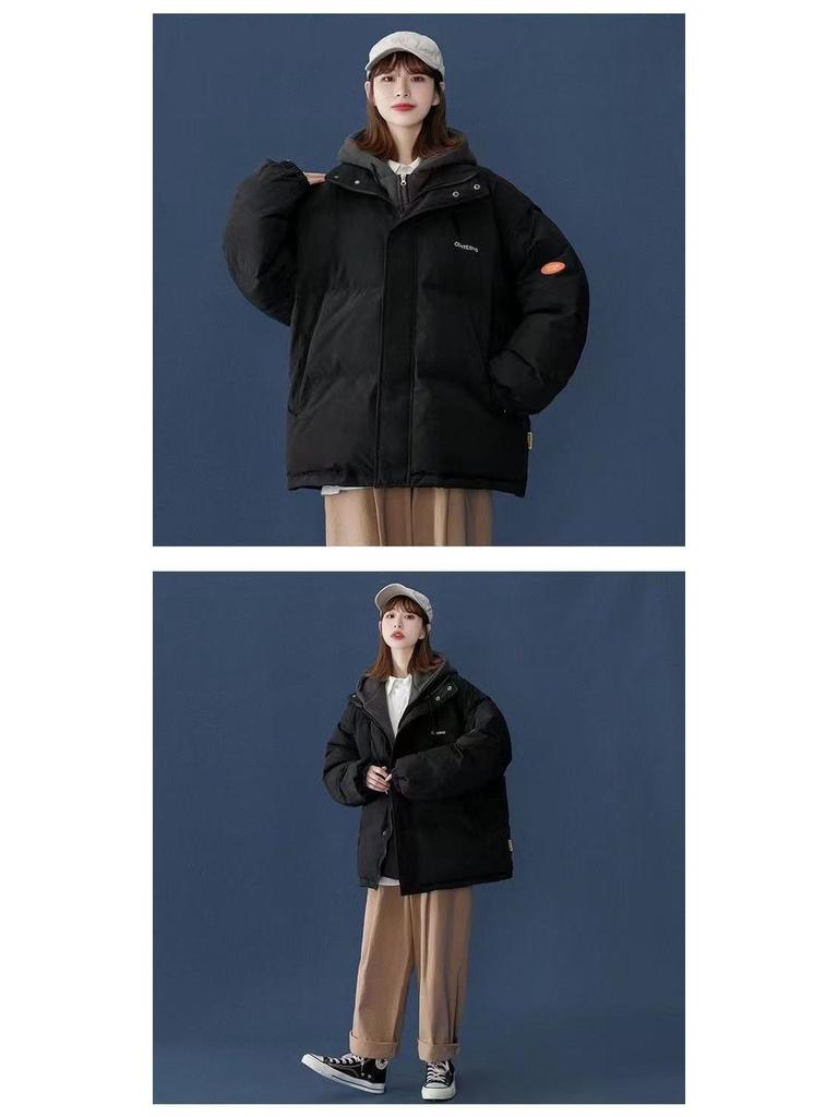 Women's Korean Style Winter Bread Coat - Short, Loose, Thickened Cotton-Padded Jacket