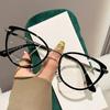 Tr Retro Cat Eye Glasses Women Professional Fashion Elegant Trend Flat Light Mirror Small Frame Eye Mirror XTP6005