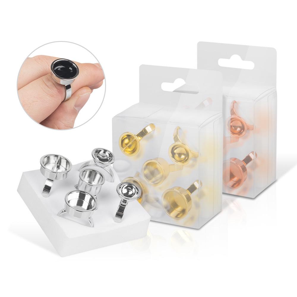 

Metallic Ring Cup Set for Eyelash Glue золотий