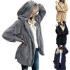 Cozy Women Winter Fluffy Coat Fleece Fur Jacket Teddy Bear Hoodies Soft Material