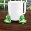 Pack of 3 Small Frogs Statues Ornaments for Indoor and Outdoor Use as Pot Lifters and Decorative Planter Risers Feet