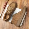 2026 New Arrival Genuine Leather Mens Antiskid Walking Shoes Outdoor Thick Bottom Sneakers Casual Leather Minimalist Shoes