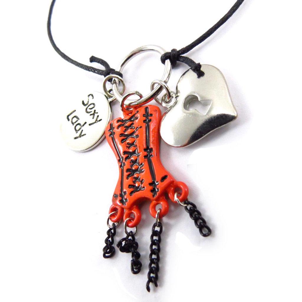 Les Trésors De Lily [J6332] - Designer-Armband 'French Cancan' rot schwarz