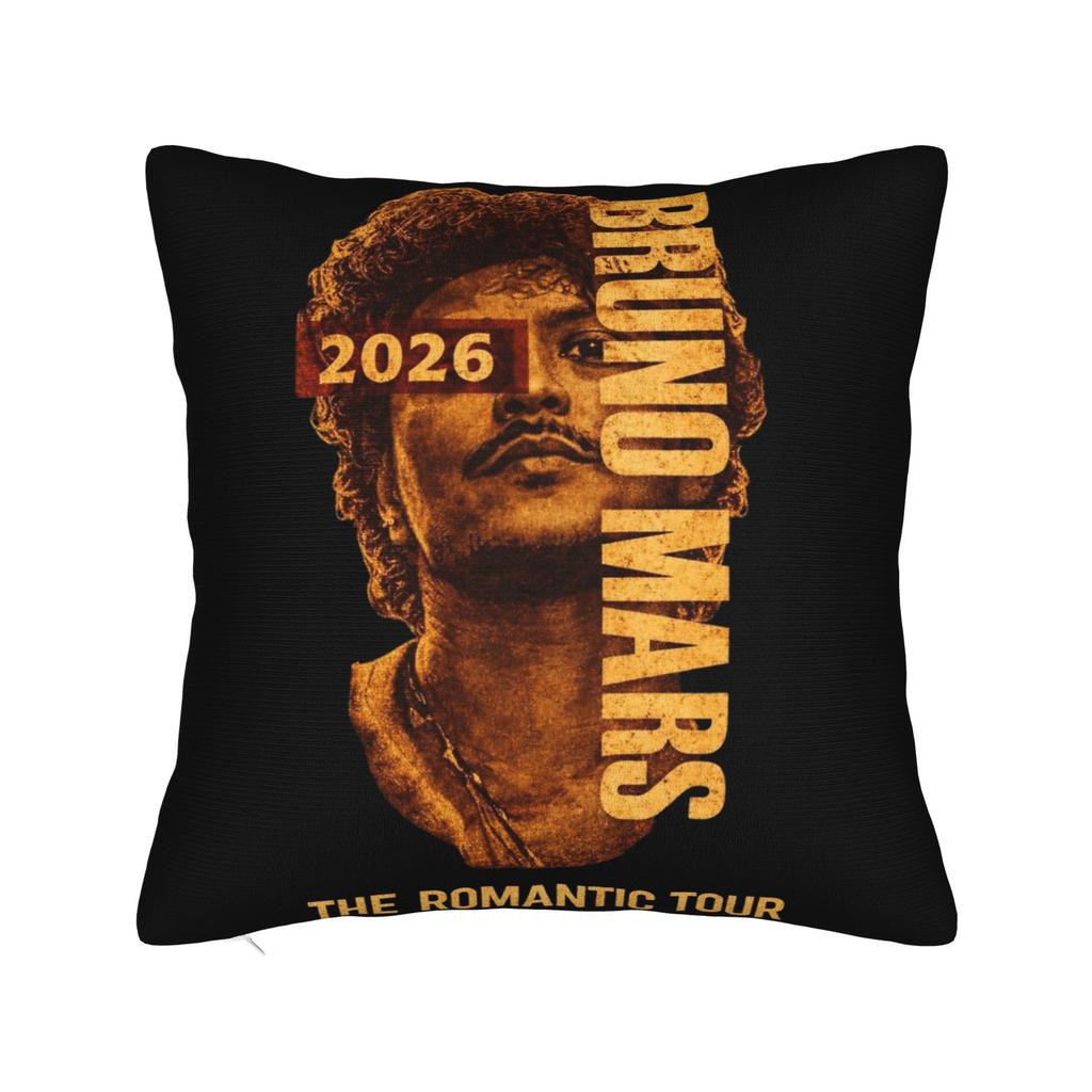 Dekorace na postel Bruno Mars The Romantic Tour 2026 Povlak na polštář Merch Potah na polštář se zipem Více velikostí