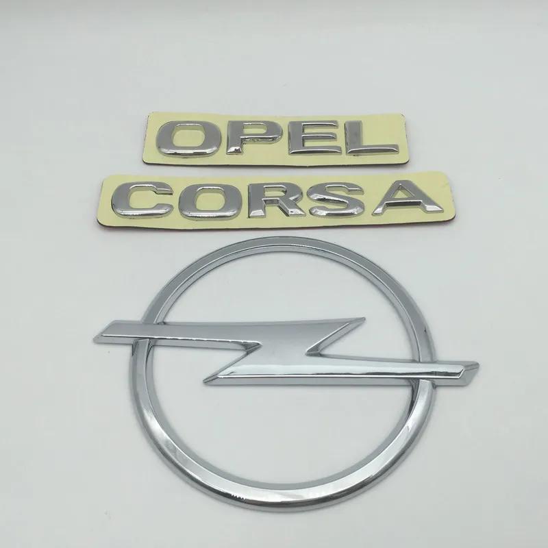 1 Stück 3D ABS opel CORSA Auto-Buchstabe Haube Front-Motorhauben-Grill Heckklappen-Emblem Abzeichen Aufkleber Dekal Styling-Zubehör