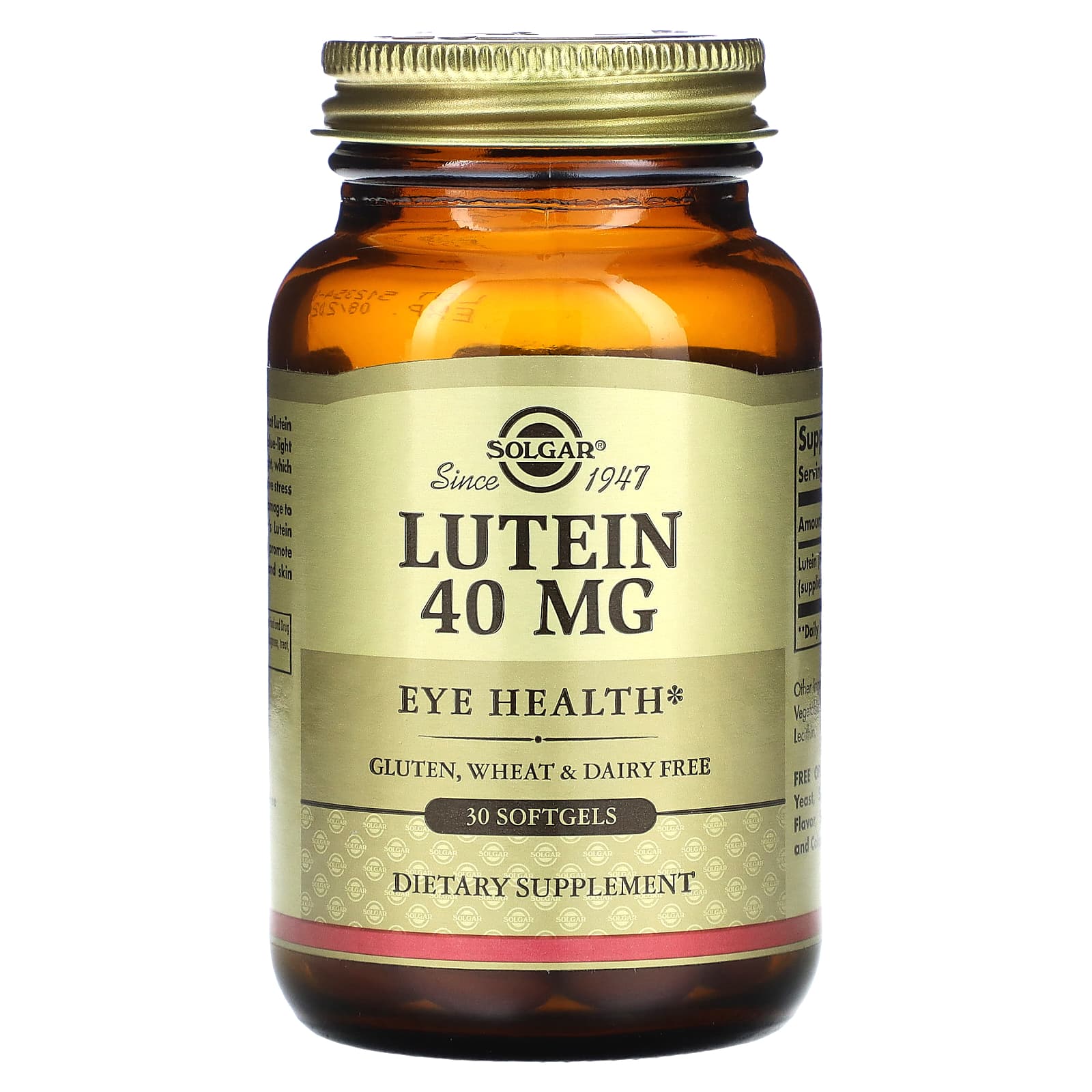 

Solgar, Lutein, 40 mg, 30 softgels