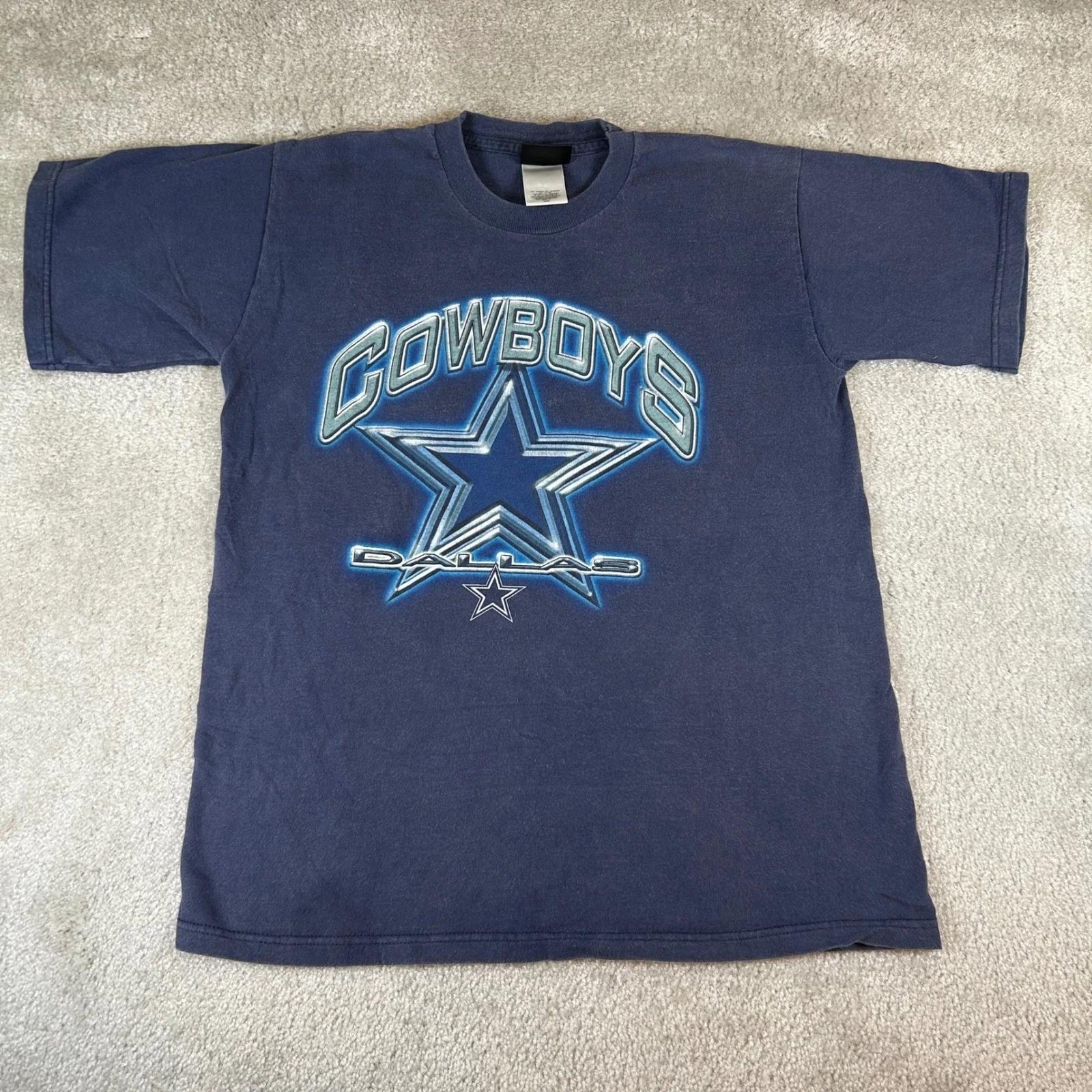 Vintage 90s Pro Player Dallas Cowboys T-shirt Mens M Navy Blue Graphic Star Logo XL