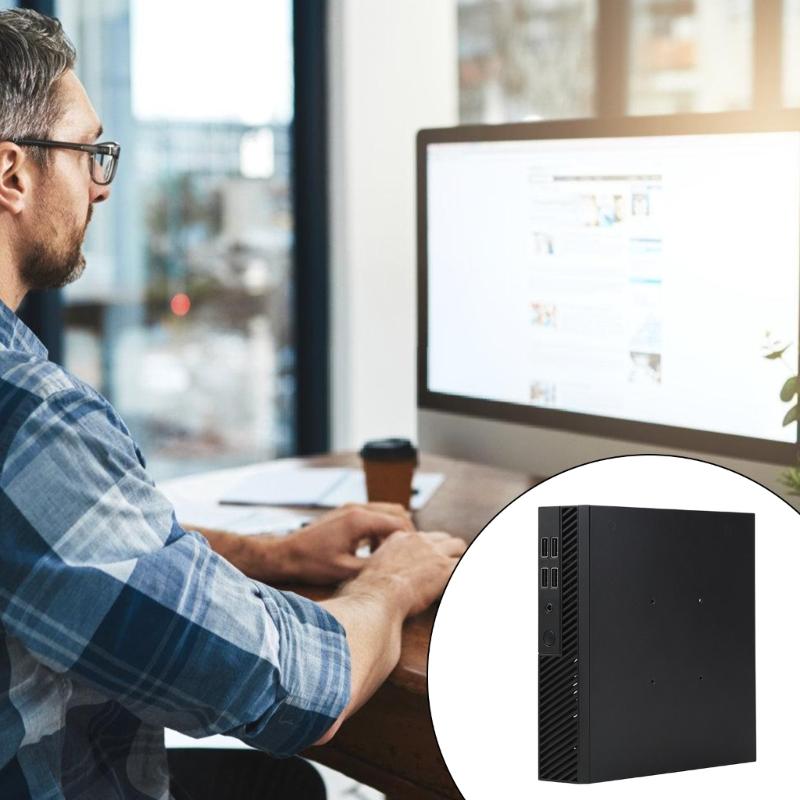 DX01 Thin Mini ITX Desktop Computer Chassis Thin Half Height Computer Chassis Portable Desktop Computer Case Chassis