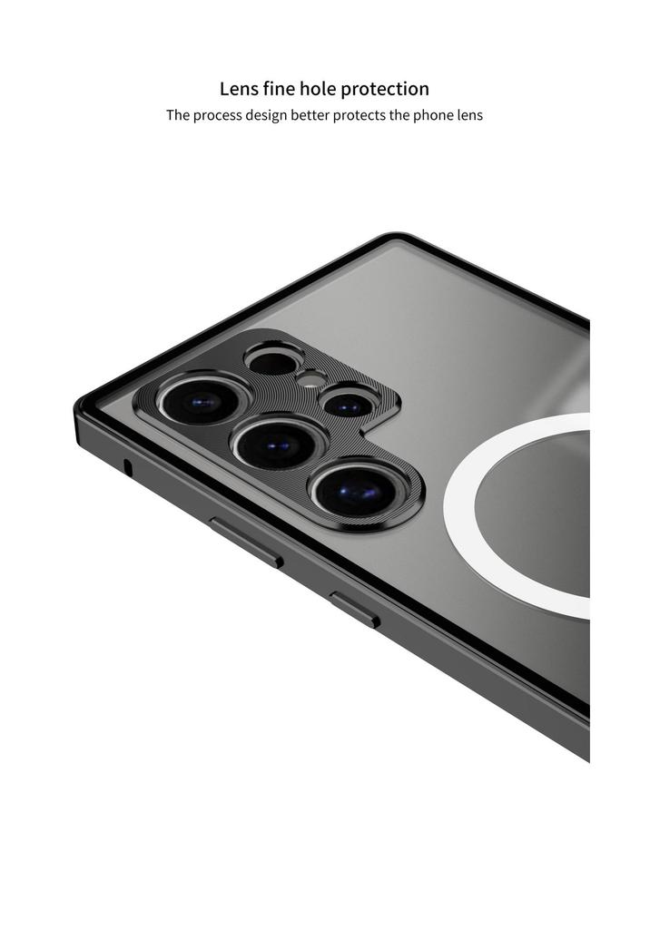 Samsung S25Ultra/S25+/S24+ Single-Sided Snap-Button Metal Phone Case