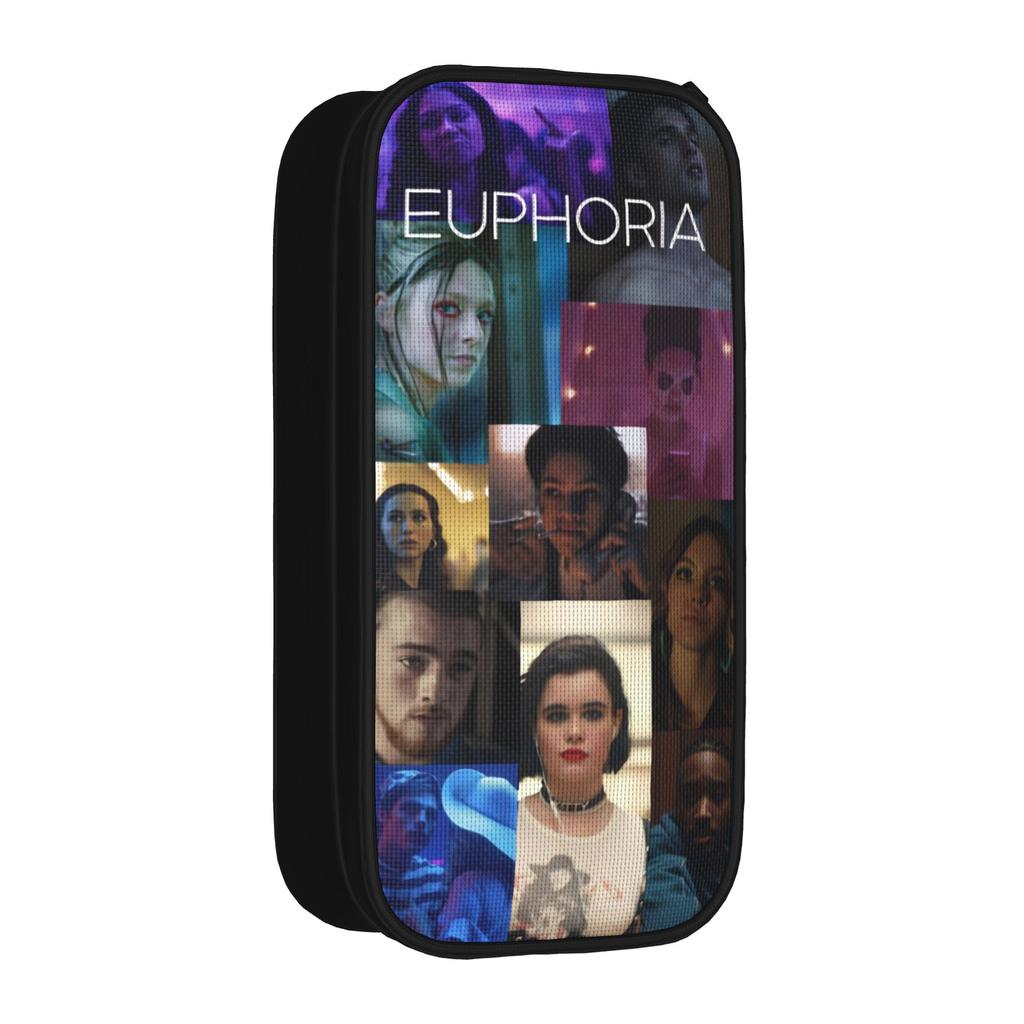 Large Capacity Pen Box Euphorias Season 3 Office Accessories Double Layer Pen Case Girl Make Up Bag Birthday Gift