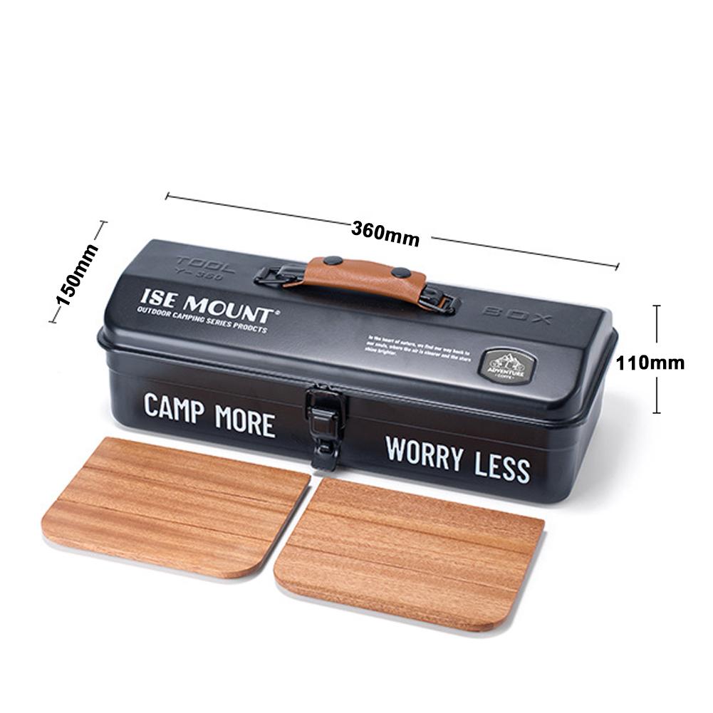 Portable Camping Picnic Hand Box Metal Tools Storage Box Outdoor Tools Storage Box with Handle Sundries Storage Box
