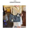 Korean Retro Polka Dot Tote Bag: Versatile, High-Capacity College Style Shoulder Handbag