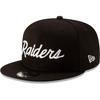 Oakland Raiders Hat NFL Black White Script 9FIFTY Snapback Adjustable Cap Adult One Size