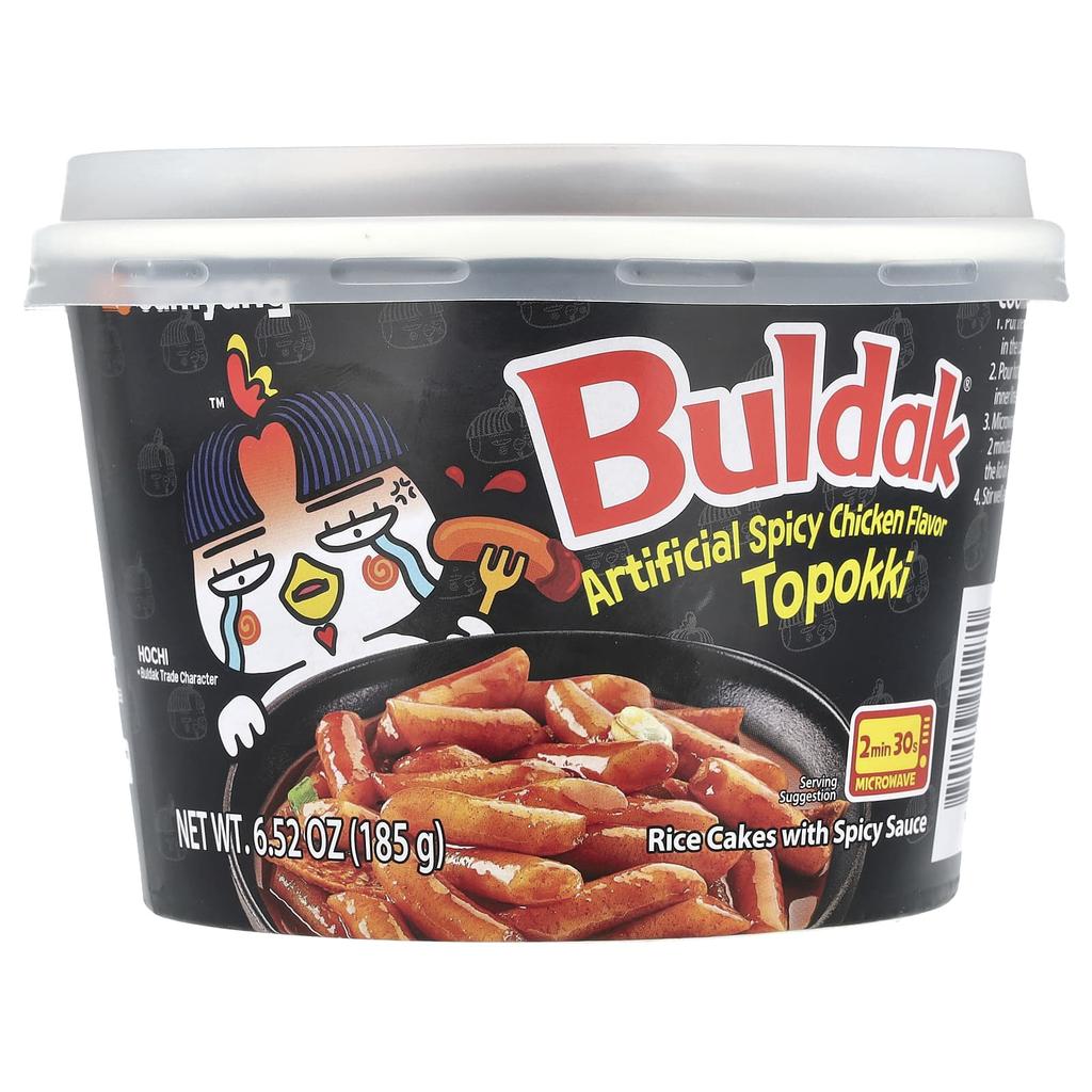 Buldak, Topokki, Rice Crackers, Spicy Chicken, 185g (6.52oz)