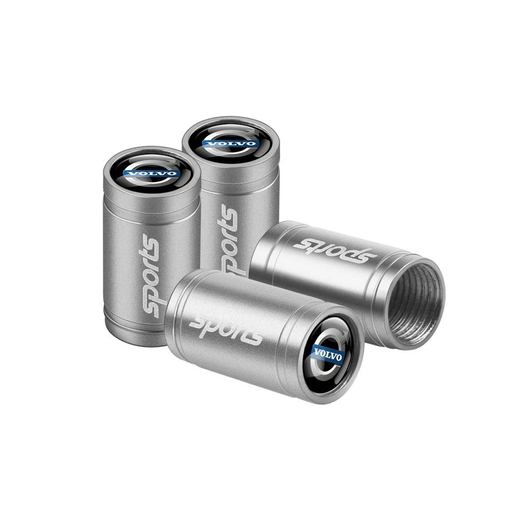 4PCS Metal Valve Caps For Volvo XC60 XC40 XC90 S60 S90 V60 V90 EX30 EX90 XC70 C40 EM90 Car Tire Stem Caps Auto Accessories