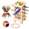Montessori Wooden Pegging & Throwing Game: Color Recognition & Parent-Child Interaction Toy