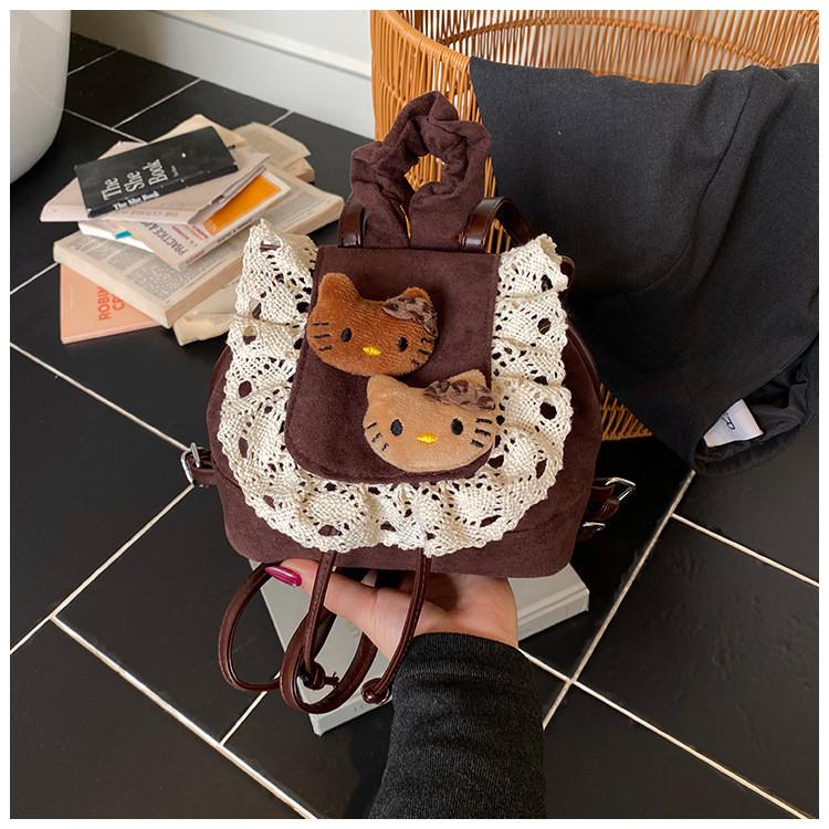 Ladies Backpack With Patching Nylon For Casual Daily Use