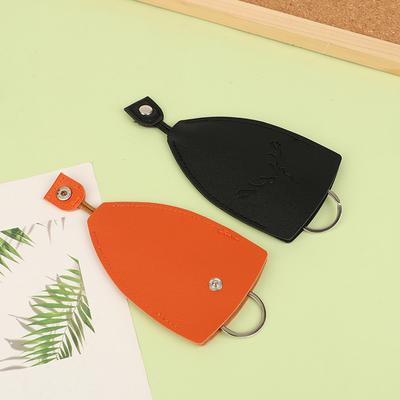 1 unidad de caja de llaves de alce de Navidad, bonitas carteras para llaves extraíbles, funda de cuero Pu para llaves, llavero de bolsillo tipo tirador para llaves, llavero de cuero