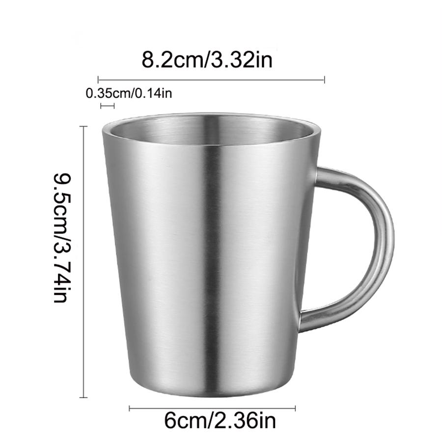 1Pc304 Stainless Steel Korean Style Coffee Cup Available In Multiple Colors HeatResistant And Drop Resistant