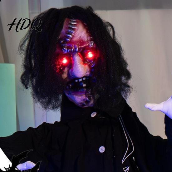 Realistic Cemetery Landscaping Prop Animated Zombie Halloween Decoration Creepy Sound Activated Haunted House with Scary Commercial Grade Gear Sound,