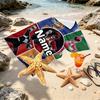 Custom Name Personalized Mighty Morphin Power Rangers Print Beach Towel, for Trip Camping Beach Party Home Decor, Birthday Gift for Family & Friends