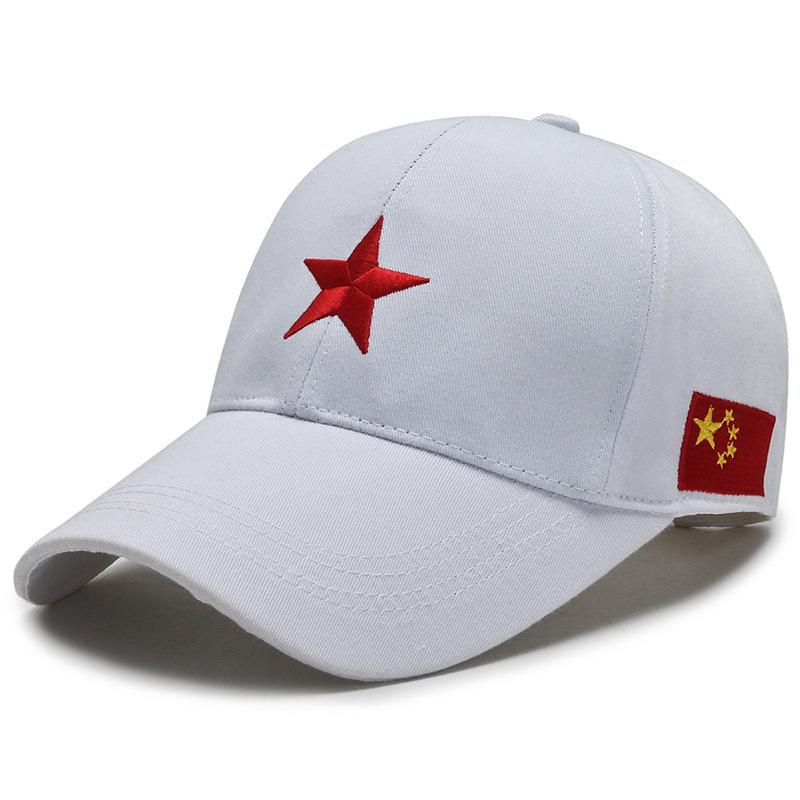 Fashion Hat Chinese Embroidery Patriotic Style Cap Boys Trend Spring/Summer Baseball Cap Men Big Head Circumference Boys Shade