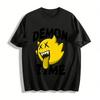 Demon Time Funny Tongue Out Graphic Casual Short Sleeve Tee Pure Cotton T-shirt