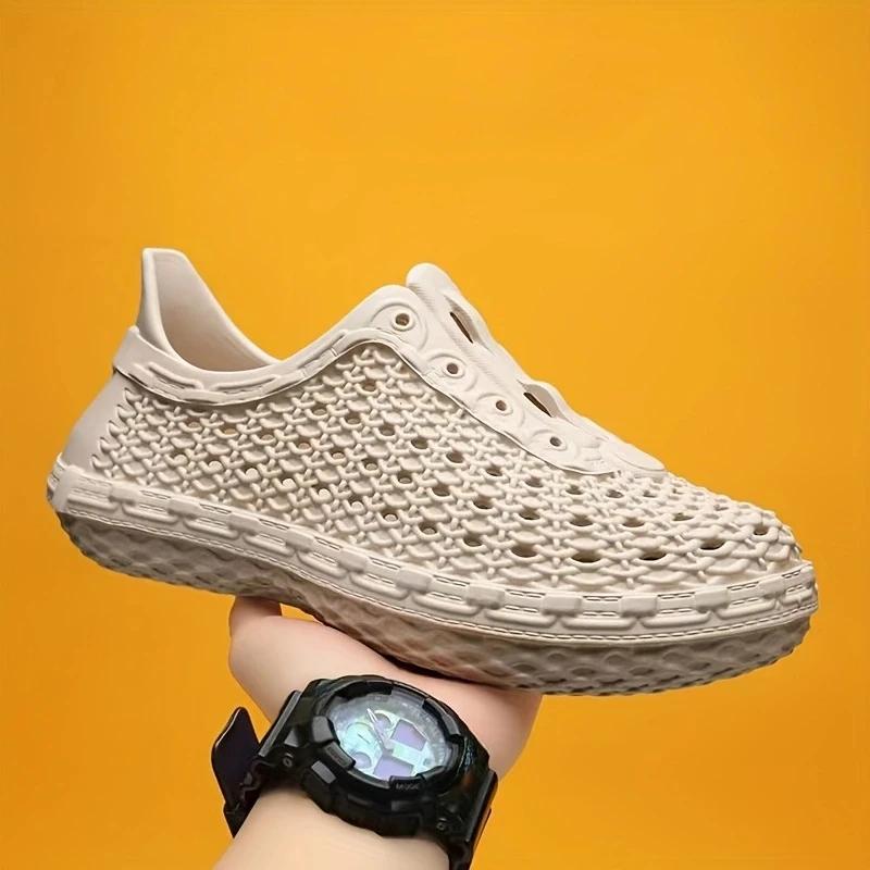 

Fashion Hole Shoes for Men Beach Stylish Luxury Designer Open Toe Non-slip Japanese H on Offer Pvc New Design 2025 Arrival Man Sandals 45