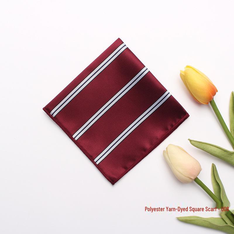 Fazzoletto da Uomo Leier Primavera/Estate: Foulard Quadrato in Jacquard di Poliestere e Seta Tessuto a Colori