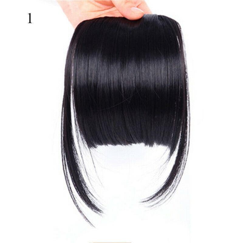 One Piece REAL Natural Hair Extension Fringe Bangs Clip Real Thick As Human