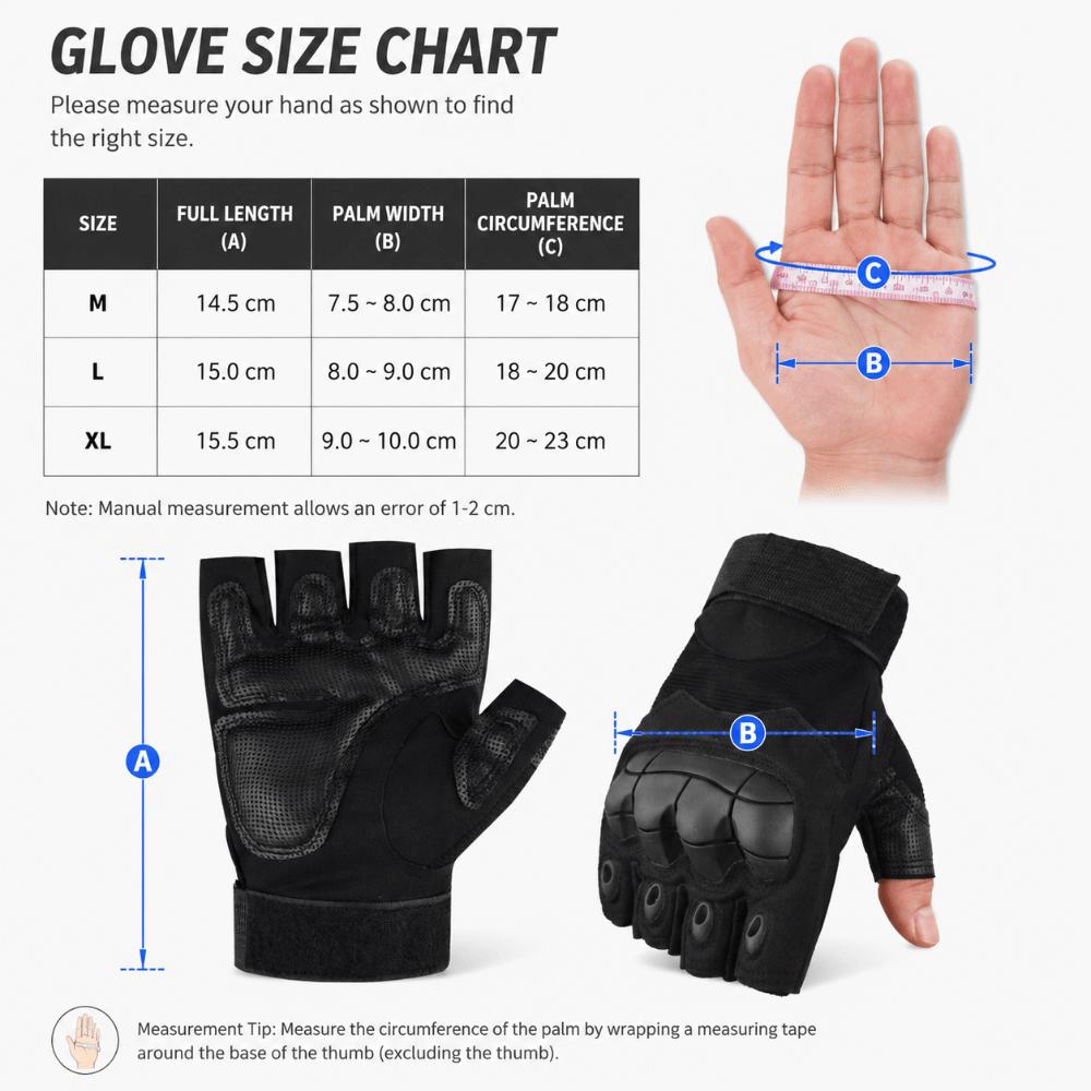 Anti-Slip Motorcycle Gloves Fingerless Gym Training Gloves Unisex MTB Cycling Gloves Hunting