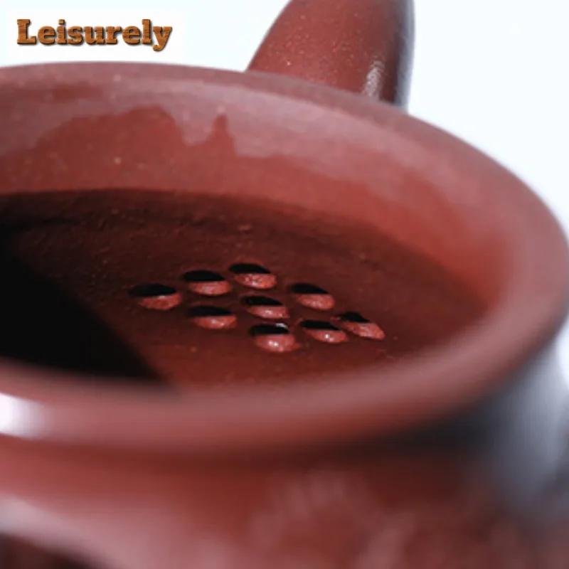 200ml Handgefertigte Yixing Lila Ton Teekannen Handgefertigter Pan-Topf Rohe Erz Lila Schlamm Kessel Zisha Tee-Set Ornamente Trinkgeschirr Zubehör