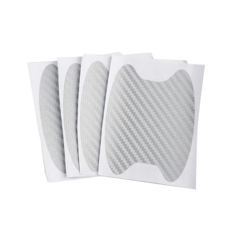 4pcs Car Stickers Door Handle Carbon Fiber Protector Anti Scratch Car Automobiles Handle Protection Car Accessories