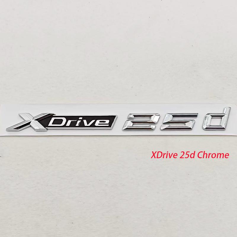 3D ABS Auto Styling Logo XDrive 25i 25d Plakette Heckklappen Emblem Seiten Tür Aufkleber Für BMW X2 X3 XDrive Auto Zubehör
