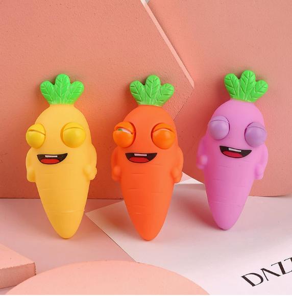 

1Pc-Interesting Squinting Carrot Pinch Toy, New Soft And Fluffy Squeeze Toy