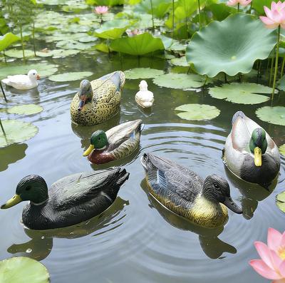 Decorações de Jardim Realistas de Pato Cabeça-verde Para Tanques Externos Decoy Falso de Pato Enfeites Para Decoração de Paisagem