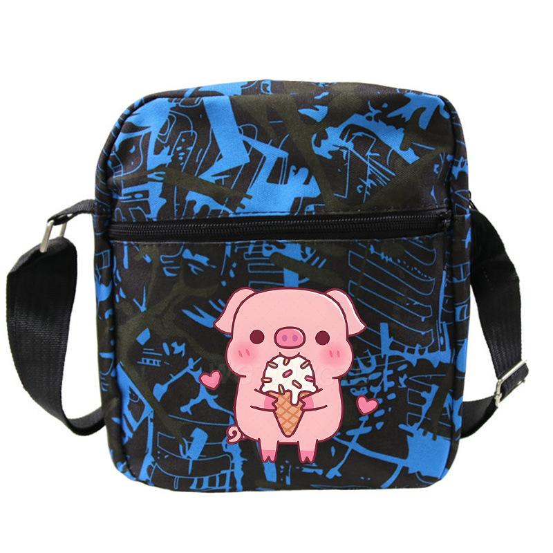 Cute printed shoulder bag casual multi-functional oblique span bag small bag student stationery bag