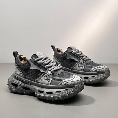 Men's Shoes 2025 Summer Comfortable and Breathable Paris Daddy Shoes Thick Sole Inner Height Increase Versatile High Value Mesh Casual Shoes