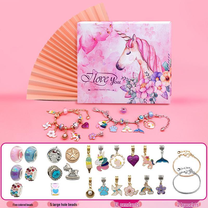 24-Day Reindeer Christmas Surprise Bracelet Set for Kids
