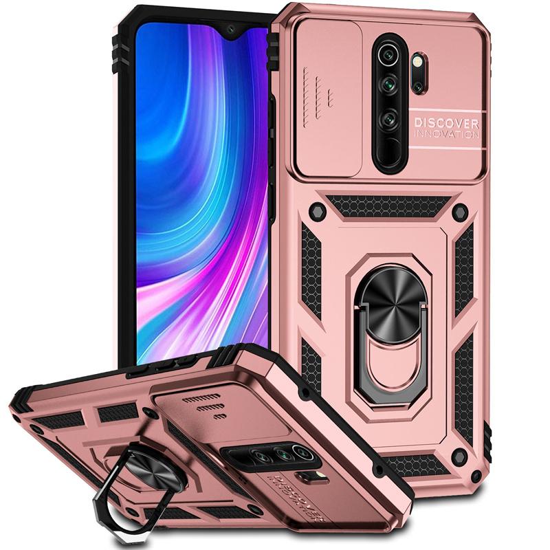Für Xiaomi Redmi Note 8 Pro Hülle Stoßfest Panzer Handyhüllen Für Redmi Note8 Note 8Pro Schiebe Kamera Schutz Ringhalter Abdeckung