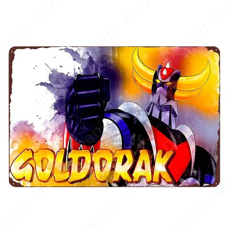 Sci-Fi Anime Robot Metal Wall Sculpture|Tin Sign,Vintage Cartoon Poster,Halloween&Christmas Gift,Man Cave/Garage Decor