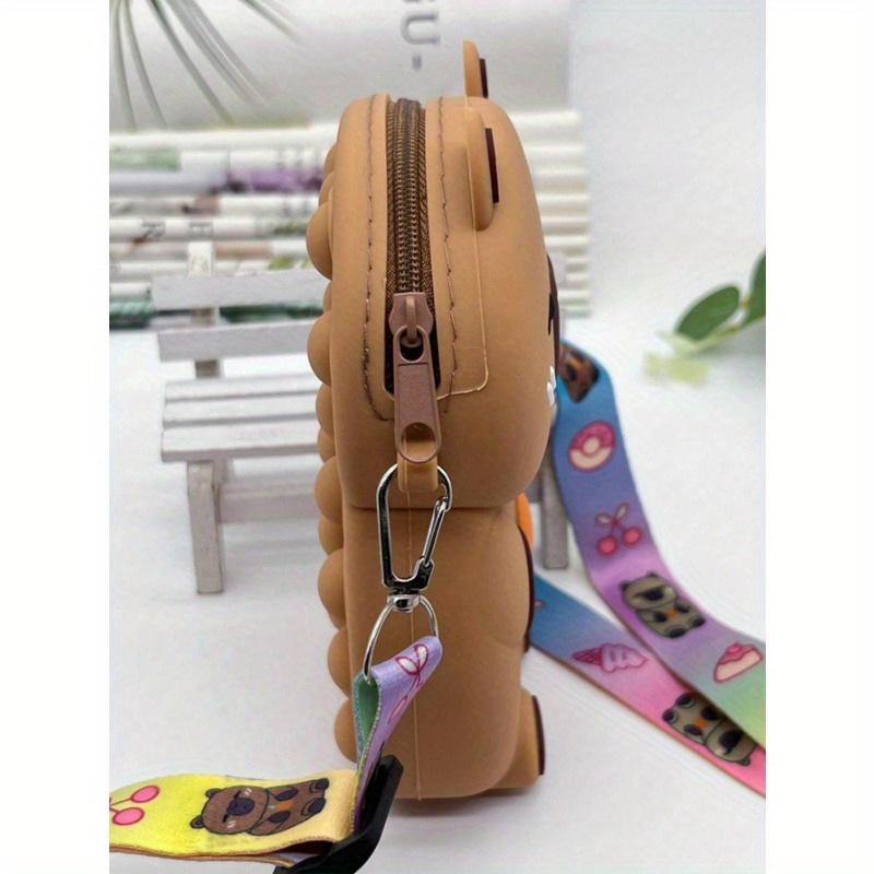 1pc Silicone Crossbody Bag, Waterproof, Lightweight, Foldable With Removable Shoulder Strap, Zip Closure, Unisex Outdoor Party Mini Coin Purse