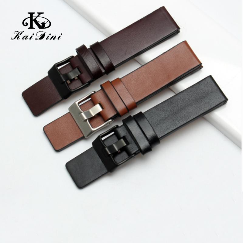 22mm 24mm 26mm 28mm 30mm 32mm Cinturino in Pelle Cinturino per Orologio Bracciale per Orologio Per DZ4346 DZ4357 Pelle di Mucca Accessori per Orologi da Uomo Nero
