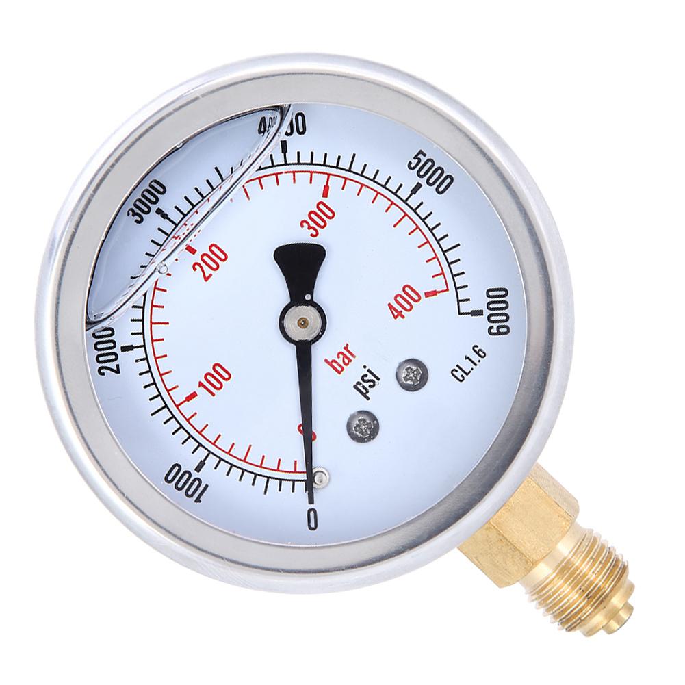 TSPGG604400bar 14BSP Y60 Radial Oil Filled Pressure Gauge Manometer for Machinery