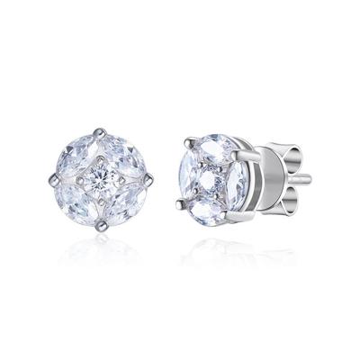 Dieuamour Silber 925 Simulant Diamant Delight Kreis Ohrringe