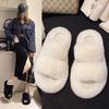 Wear Mao Mao Slippers At Home Women's 2025 Winter New Warm and Non-slip Outer Wear Korean Version Ins Tide Large Size 41
