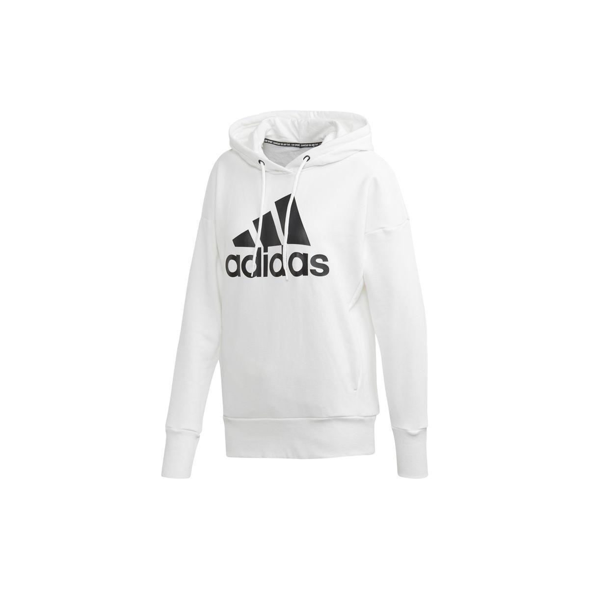 Adidas Худи с кулиской и боковыми карманами для женщин, белая, FM1045 XL