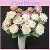 Home Decor Artificial Rose Flower Bouquet With Realistic Petals For Wedding And Photography Props