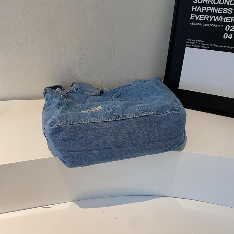 Denim Bag Women's Tote Bag Large Capacity Crossbody Bag Student Class Shoulder Bag